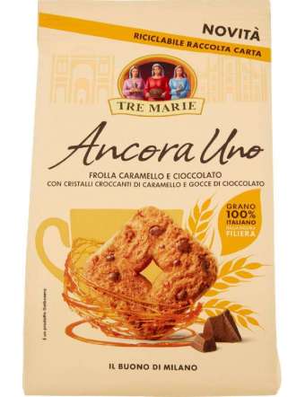 TRE MARIE ANCORA UNO BISCOTTI FROLLA CARAMELLO E CIOCCOLATO GR 300