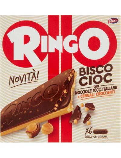 PAVESI RINGO BISCO CIOC CON NOCCIOLE 100% ITALIANE GR 162
