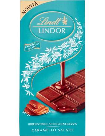 LINDT LINDOR CARAMELLO SALATO TAVOLETTA GR 100