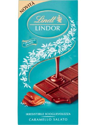 LINDT LINDOR CARAMELLO SALATO TAVOLETTA GR 100