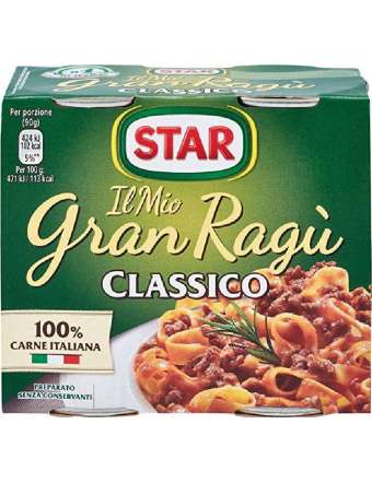 STAR RAGU' CLASSICO GRAN RAGU' 2X180 GR GR 360