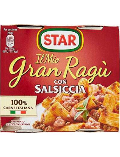STAR RAGU' SALSICCIA 2X180 GR GR 360