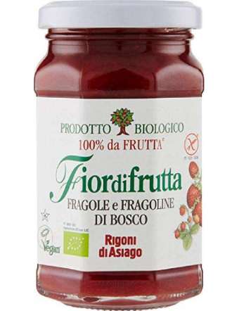 RIGONI FRAGOLINE BIO FIOR DI FRUTTA VETRO GR 250