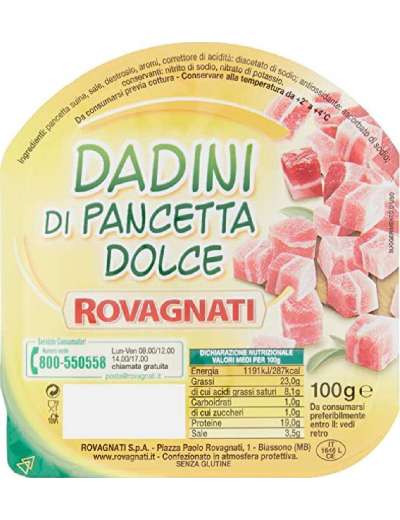 ROVAGNATI DADINI DOLCE PANCETTA GR 100