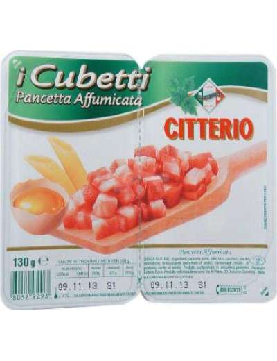 CITTERIO CUBETTI AFFUMICATA PANCETTA GR 130