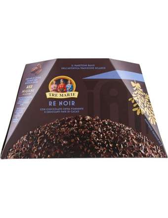 TRE MARIE RE NOIR PANETTONE CIOCCOLATO FONDENTE E FAVE DI CACAO GR 900