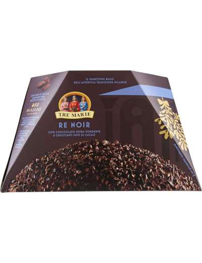 TRE MARIE RE NOIR PANETTONE CIOCCOLATO FONDENTE E FAVE DI CACAO GR 900