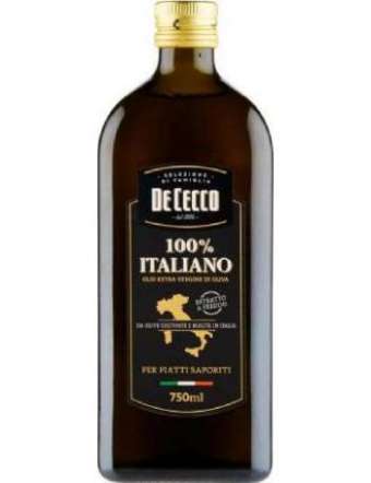 DE CECCO OLIO EXTRA VERGINE DI OLIVA 100% ITALIANO ML 750