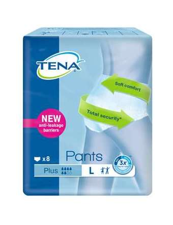 TENA PANTS PLUS LARGE X8