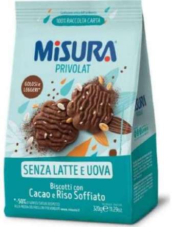 MISURA PRIVOLAT CON RISO E CACAO BISCOTTI GR 290