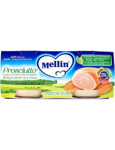 MELLIN OMOGENEIZZATO PROSCIUTTO 2X80 GR