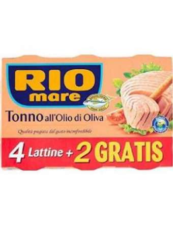 RIO MARE TONNO OLIO D'OLIVA 4+2X80 GR