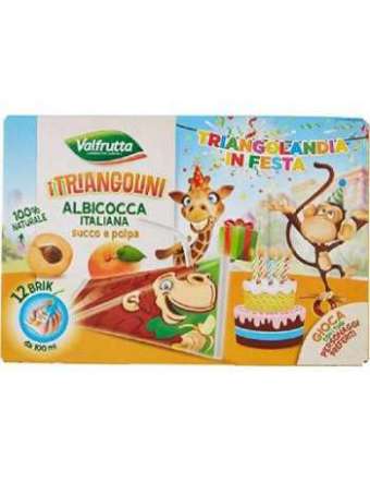 VALFRUTTA ALBICOCCA TRIANGOLINI ML 100X12 BRICK