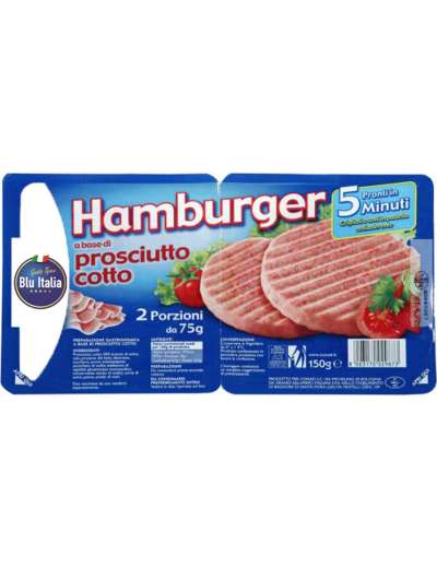 BLU ITALIA HAMBURGER DI PROSCIUTTO COTTO GR 150