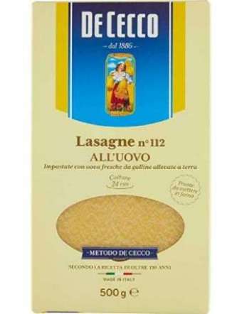 DE CECCO N112 LASAGNA UOVO GR 500