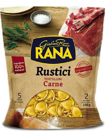RANA RUSTICI CON CARNE TORTELLINI CONFEZIONE GR 250