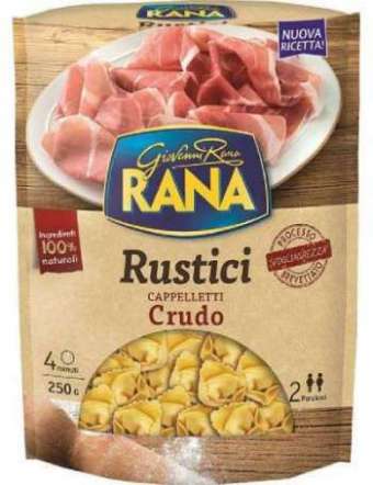 RANA RUSTICI CON CRUDO CAPPELLETTI CONFEZIONE GR 250