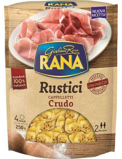 RANA RUSTICI CON CRUDO CAPPELLETTI CONFEZIONE GR 250