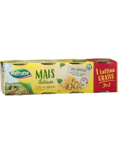 VALFRUTTA MAIS LATTINE DA GR 160 X 3+1 GRATIS