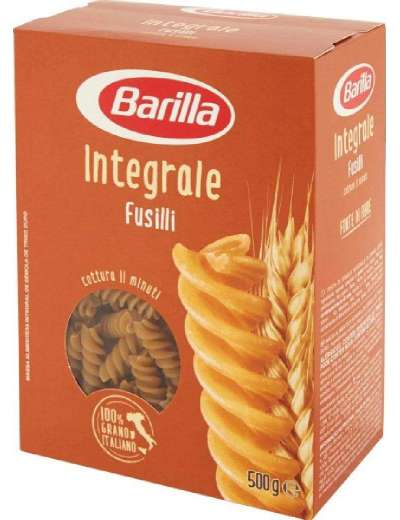 BARILLA FUSILLI PASTA INTEGRALE GR 500