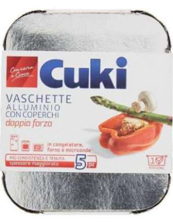 CUKI VASCHETTA 1 PORZIONE CON COPERCHIO PZ 5