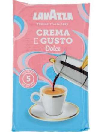 LAVAZZA CREMA E GUSTO DOLCE MORBIDO E VELLUTATO CAFFE' MACINATO GR 250