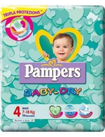 PAMPERS BABY DRY MAXI PZ 19