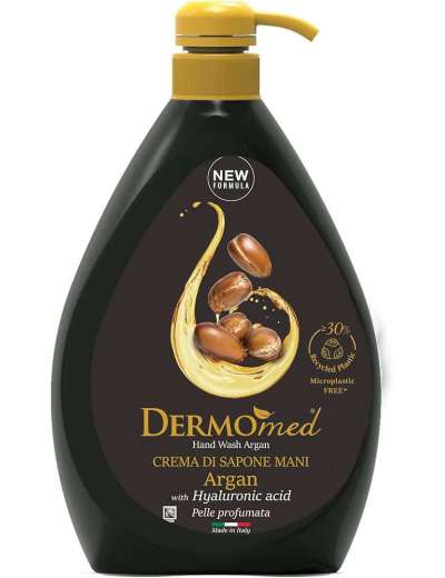 DERMOMED CREMA DI SAPONE LIQUIDO MANI OLIO DI ARGAN DISPENSER 1 LITRO