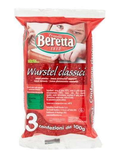 BERETTA WURSTEL SUINO 3X100GR 300