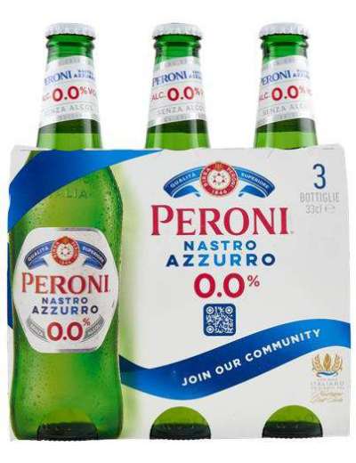 NASTRO AZZURRO ZERO BIRRA 3X33 CL