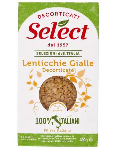SELECT LENTICCHIE GIALLE DECORTICATE GR 400