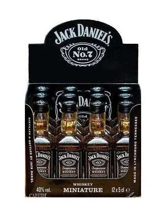 JACK DANIEL'S WHISKY MIGNON CL 5 X 12 PZ