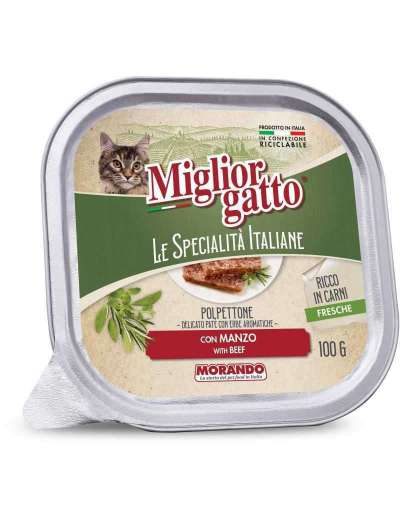 MIGLIORGATTO SPECIAL PATE' MANZO GR 100