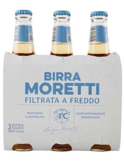 MORETTI BIRRA FILTRATA FREDDO 3X33 CL