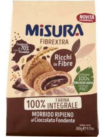 MISURA BISCOTTI FIBREXTRA RIPIENI CIOCCOLATO GR 290