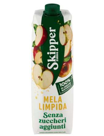 SKIPPER MELA LIMPIDA BRIK SENZA ZUCCHERI AGGIUNTI LT 1