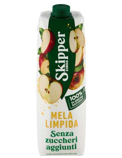 SKIPPER MELA LIMPIDA BRIK SENZA ZUCCHERI AGGIUNTI LT 1