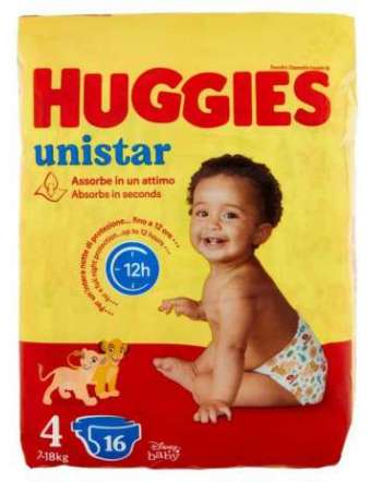 HUGGIES UNISTAR MAXI 7/14 KG X 16 PZ