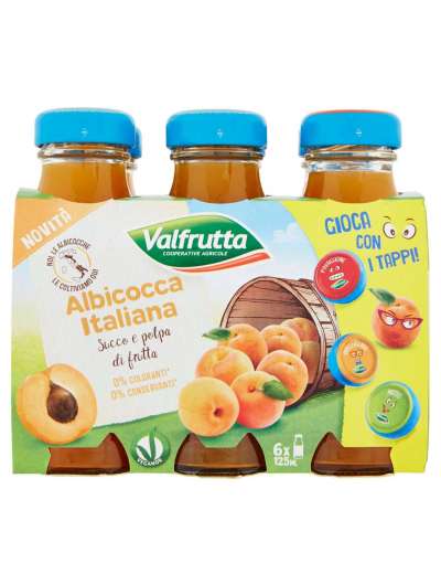 VALFRUTTA SUCCO ALBICOCCA ML 125X6