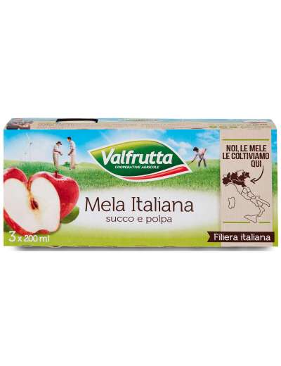 VALFRUTTA SUCCO MELA BRIK ML 200X3