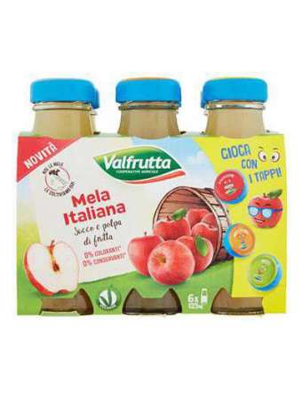 VALFRUTTA SUCCO MELA ML 125X6