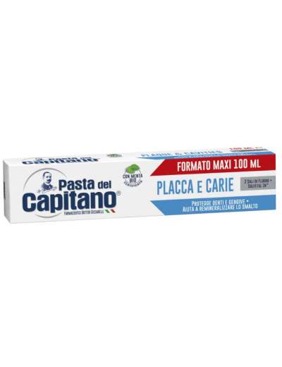 PASTA DEL CAPITANO DENTIFRICIO MENTA BIO PLACCA E CARIE ML 100