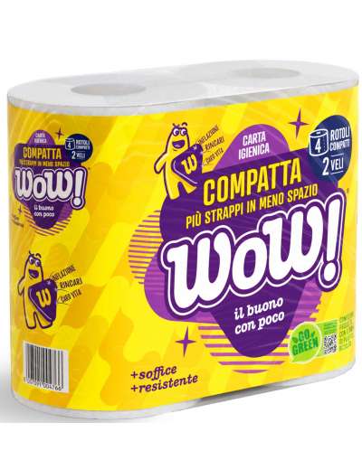 WOW IGIENICA 4 ROTOLI COMPATTA