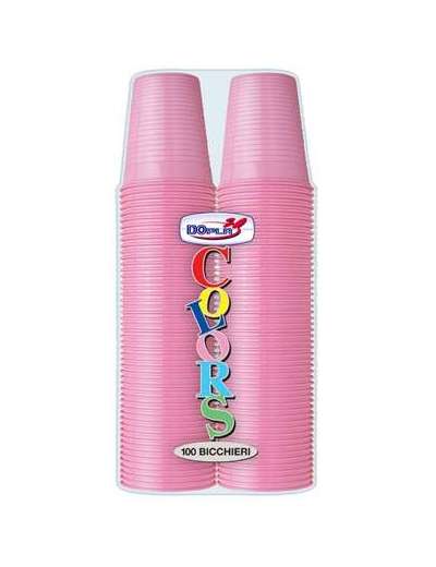 DOPLA BICCHIERI ROSA 200CC PZ 100