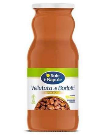 O SOLE E NAPULE VELLUTATA DI FAGIOLI BORLOTTI VETRO GR 350