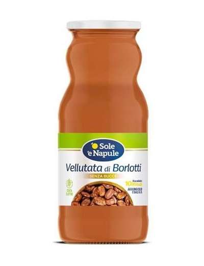 O SOLE E NAPULE VELLUTATA DI FAGIOLI BORLOTTI VETRO GR 350