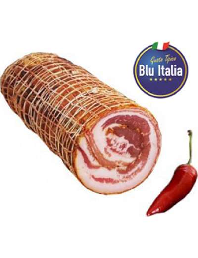 BLU ITALIA PANCETTA ARROTOLATA CON PEPERONCINO SFUSA KG 4,5
