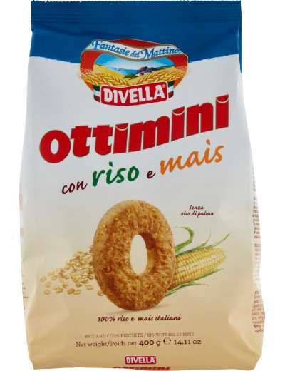 DIVELLA OTTIMINI RISO MAIS BISCOTTI GR 400