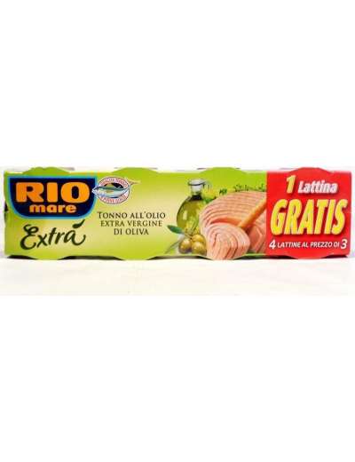 RIO MARE TONNO ALL'OLIO EXTRA VERGINE DI OLIVA 3+1X80 GR