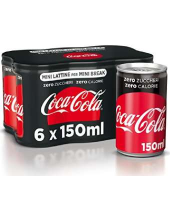 COCA COLA ZERO MINICAN 6X15 CL MINI LATTINE